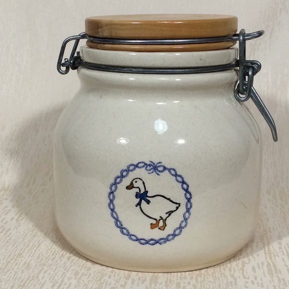 Vintage Santa Ana California Crock Shop Canister - Picture 1 of 13